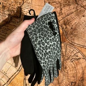 Cheetah print driving gloves